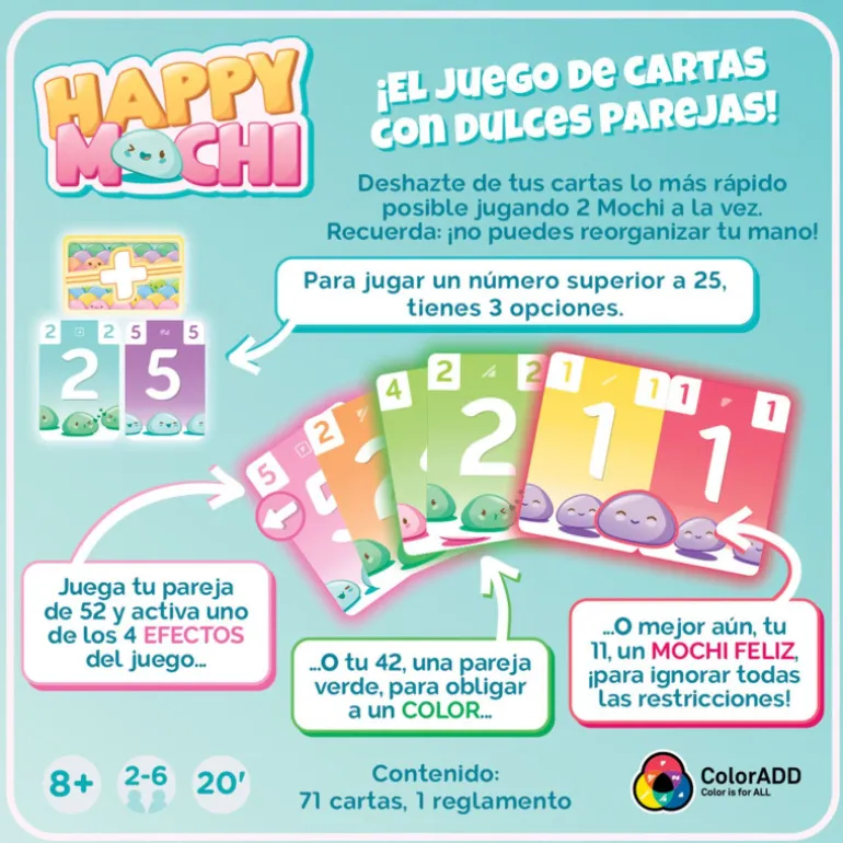 Asmodee Happy Mochi Juego de Mesa