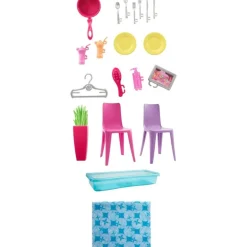 Barbie Casa Plegable con Muñeca y Accesorios