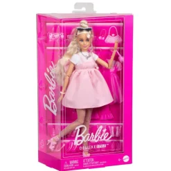 Barbie Muñeca Barbie Deluxe Style Nº 3 con Vestido Barbiecore en Rosa Pastel con Lazo Extragrande y Pelo Rubio