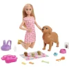 Barbie Muñeca Rubia Perritos Recién Nacidos