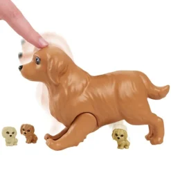 Barbie Muñeca Rubia Perritos Recién Nacidos