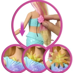 Barbie Muñeca Sirena Mágica de Flores