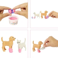 Barbie y su Clínica Veterinaria Muñeca con Pelo Rosa, Muebles de Consulta y Accesorios