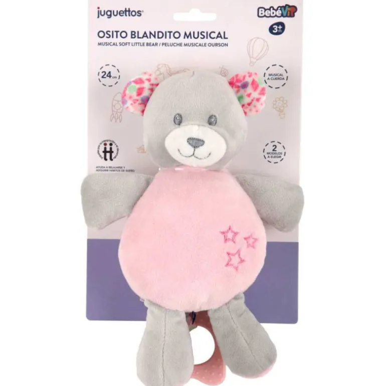 Bebé Vip Osito Blandito Musical Rosa