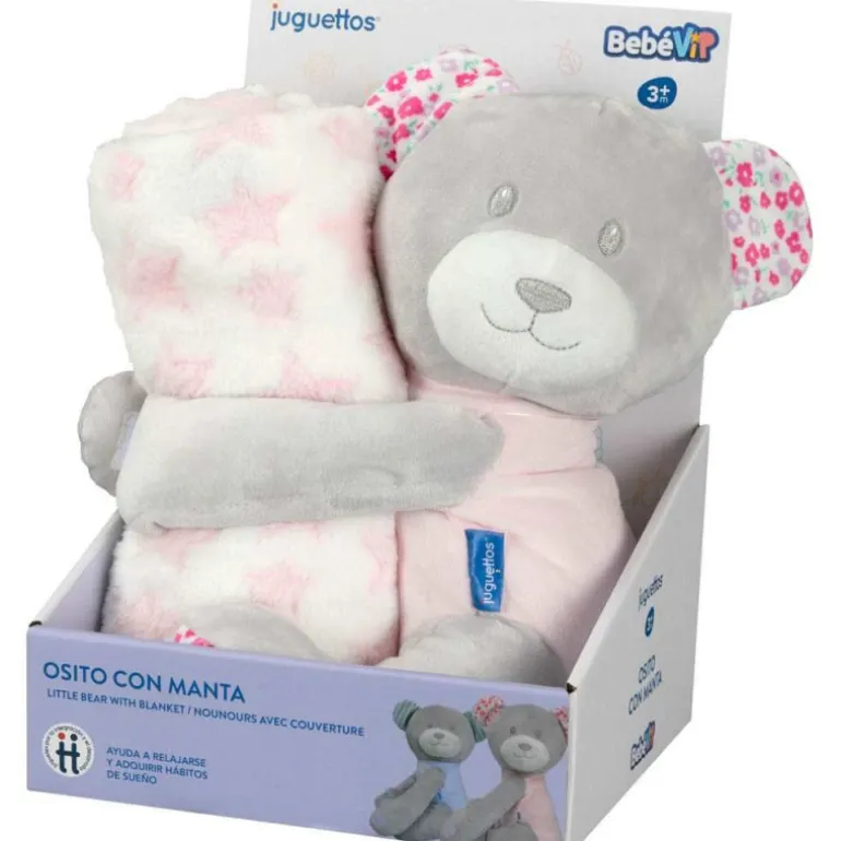 Bebé Vip Osito con Manta Rosa