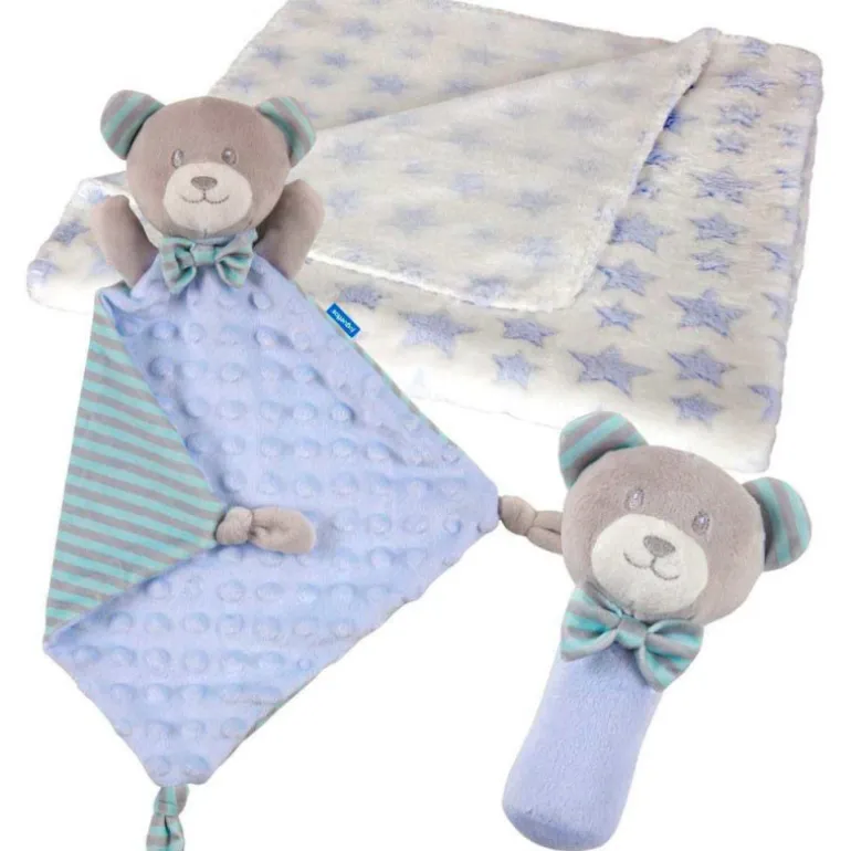 Bebé Vip Set de Paseo con Dou Dou y Manta Azul