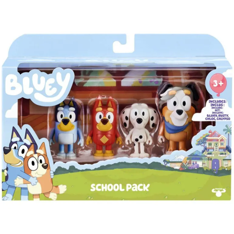 Bluey Pack 4 Figuras Serie 2 Varios Modelos