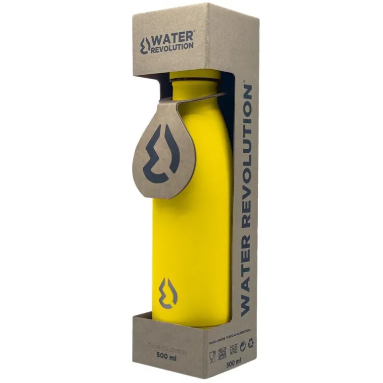 Botella Termo Amarillo Flúor