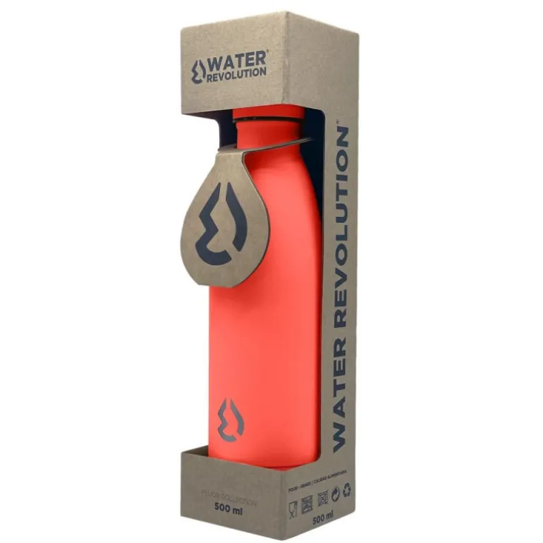 Botella Termo Coral Flúor