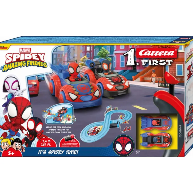 Carrera First Spidey and his Amazing Friends It's Spidey Time! Circuito y Coches de Spidey y Spin