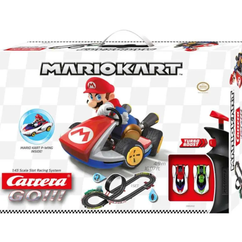 Carrera Go!!! Nintendo Mario Kart P-Wing Circuito y Coches de Mario y Yoshi