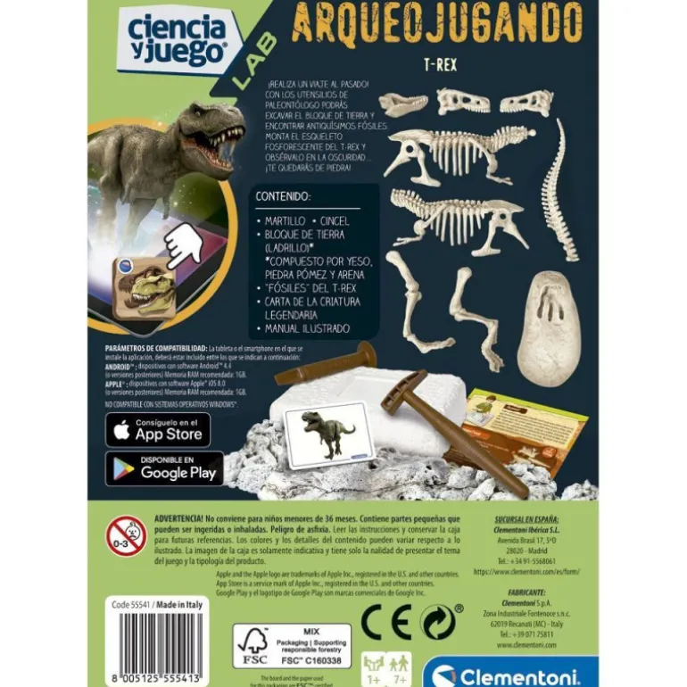 Ciencia y Juego Lab Arqueo Jugando T-Rex Brilla en la Oscuridad