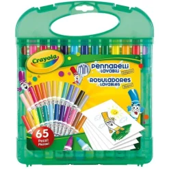Crayola Maletín Rotuladores Lavables 65 Piezas