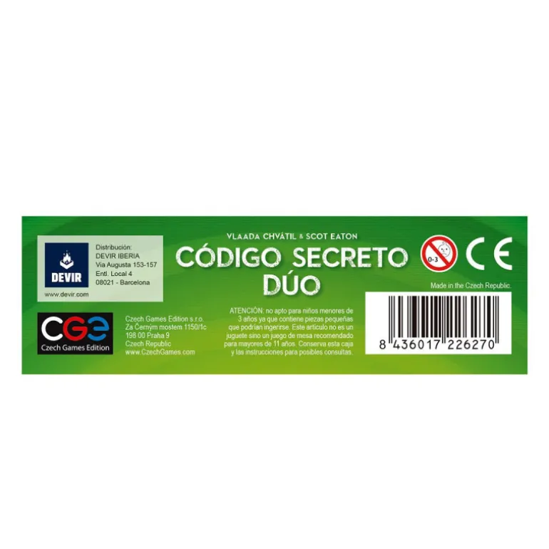 Devir Código Secreto Dúo Juego de Mesa