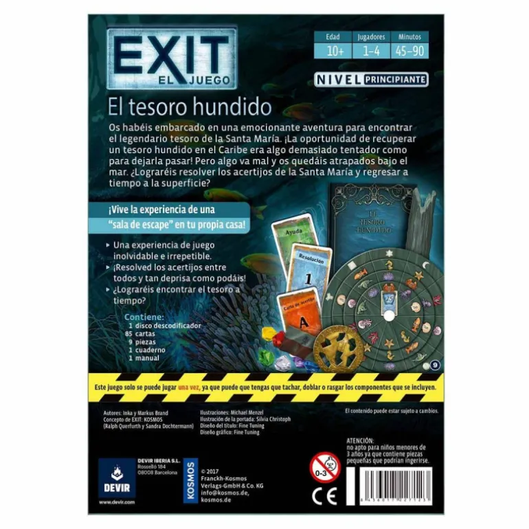 Devir Exit El Tesoro Hundido Juego de Mesa