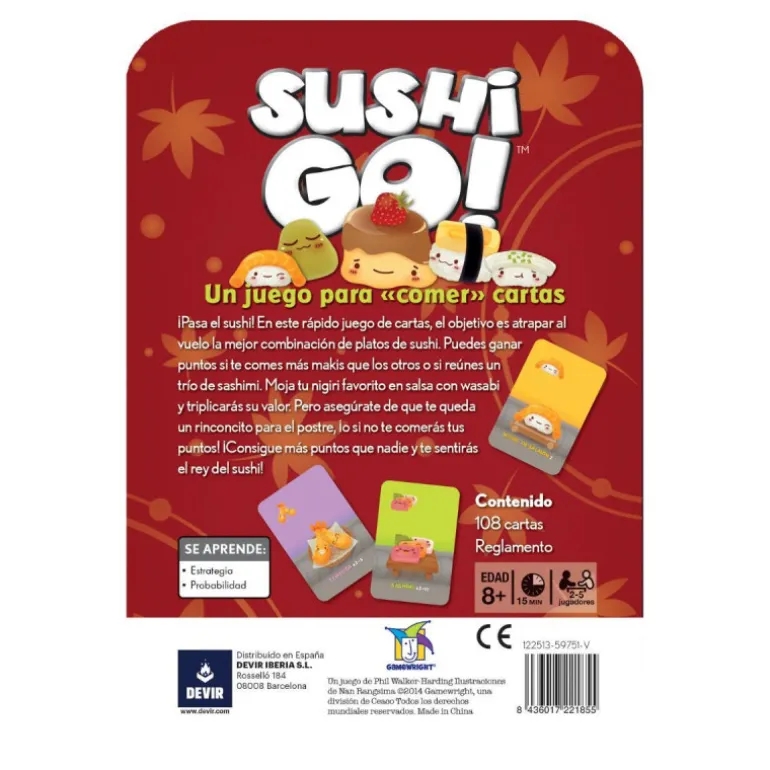 Devir Sushi Go Juegos de Mesa