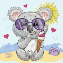 Diamond Dotz Koala con Helado Cuadro de Diamantes 5D