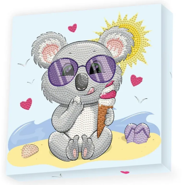 Diamond Dotz Koala con Helado Cuadro de Diamantes 5D