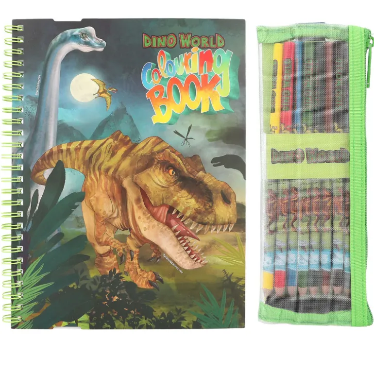 Dino World Libro de Colorear con Lápices