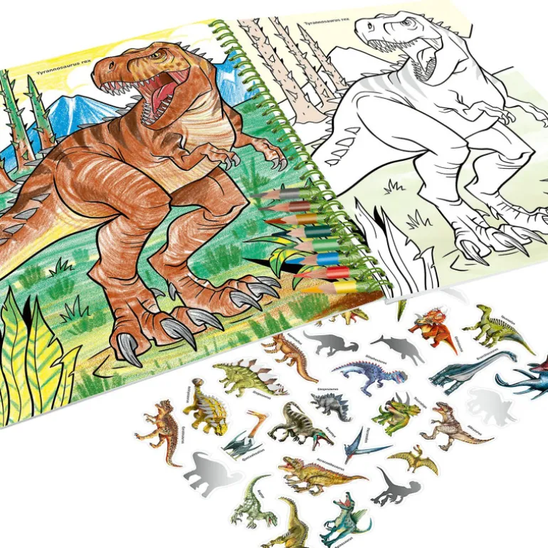 Dino World Libro de Colorear con Lápices