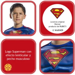 Disfraz Infantil Superman Blackline Talla 3-4 Años