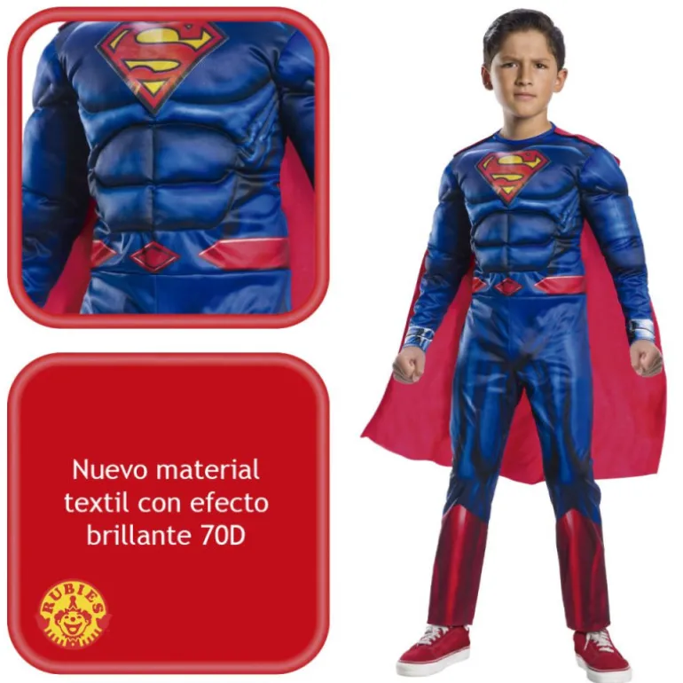 Disfraz Infantil Superman Blackline Talla 3-4 Años
