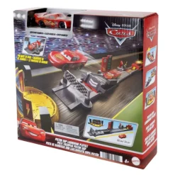 Disney Pixar Cars Conjunto de Juego Pista de Acrobacias y Saltos Copa Pistón y Coche de Juguete de Rayo McQueen