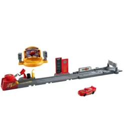 Disney Pixar Cars Conjunto de Juego Pista de Acrobacias y Saltos Copa Pistón y Coche de Juguete de Rayo McQueen