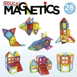 Educa Magnetics Juego Educativo de Construcción 3D 26 Piezas