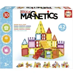 Educa Magnetics Juego Educativo de Construcción 3D 42 Piezas