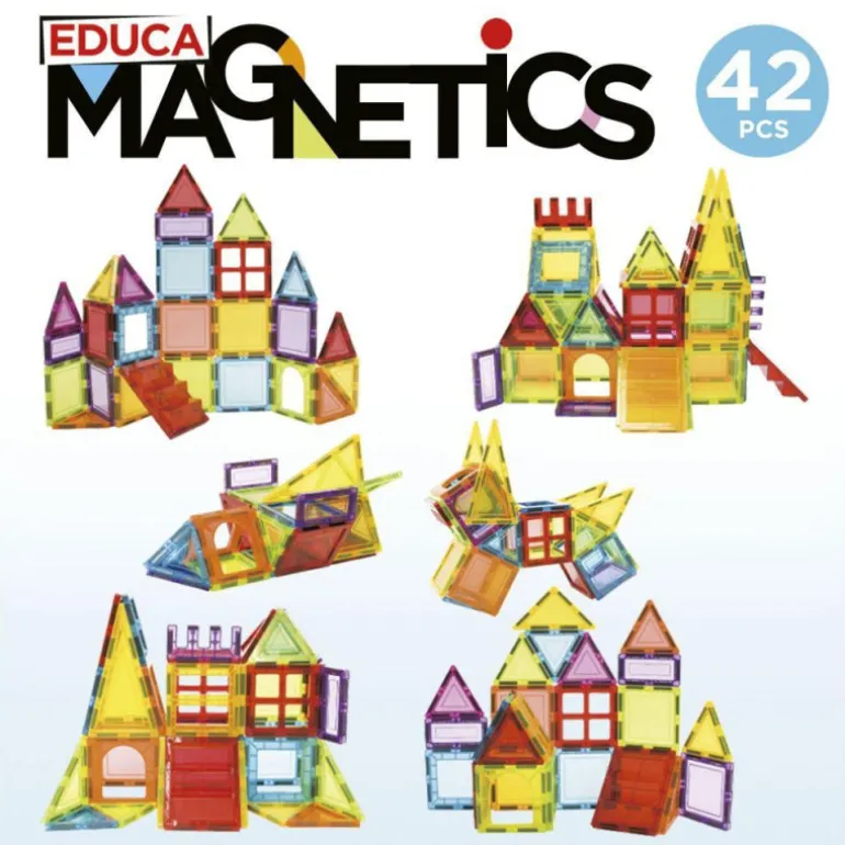 Educa Magnetics Juego Educativo de Construcción 3D 42 Piezas