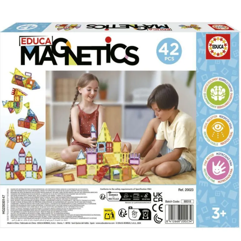 Educa Magnetics Juego Educativo de Construcción 3D 42 Piezas