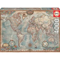 Educa Puzzle 4000 Piezas Mundo Mapa Político - 14827