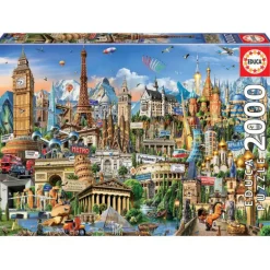 Educa Puzzle 2000 Piezas Símbolos de Europa - 17697