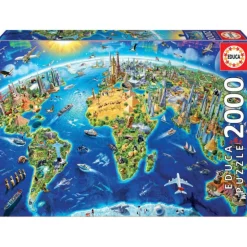 Educa Puzzle 2000 Piezas Símbolos del Mundo - 17129