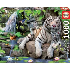 Educa Puzzle 1000 Piezas Tigres Blancos de Bengala - 14808