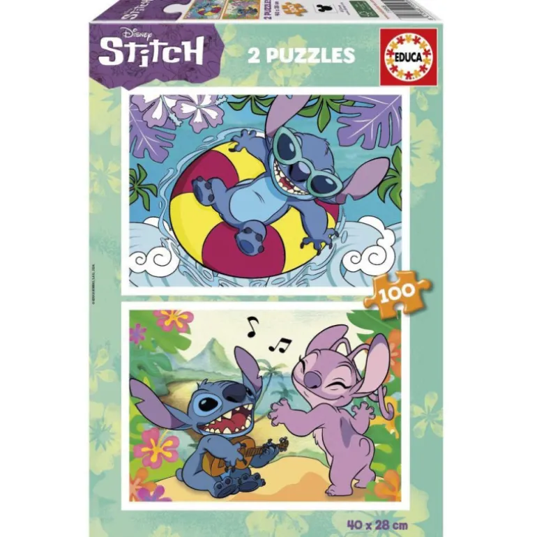 Educa Puzzle 2 x 100 Piezas Stitch Disney - 19998