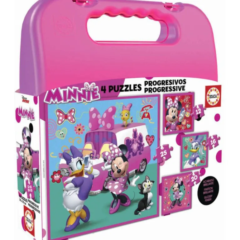 Educa Puzzle Progresivo 12-16-20-25 Piezas Maleta Minnie - 17638