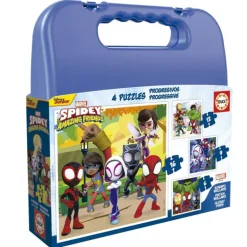 Educa Puzzle Progresivo 6-9-12-16 Piezas en Maleta Spidey And His Amazing Friends - 19580