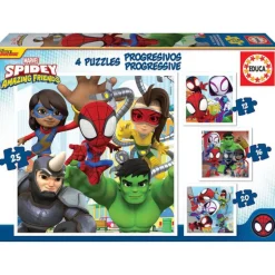 Educa Puzzle Progresivo 12-16-20-25 Piezas Spidey And His Amazing Friends - 19295