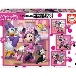 Educa Puzzle Progresivo 12-16-20-25 Piezas Minnie Happy Helpers - 17630