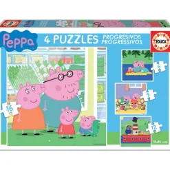 Educa Puzzle Progresivo 6-9-12-16 Piezas Peppa Pig - 15918