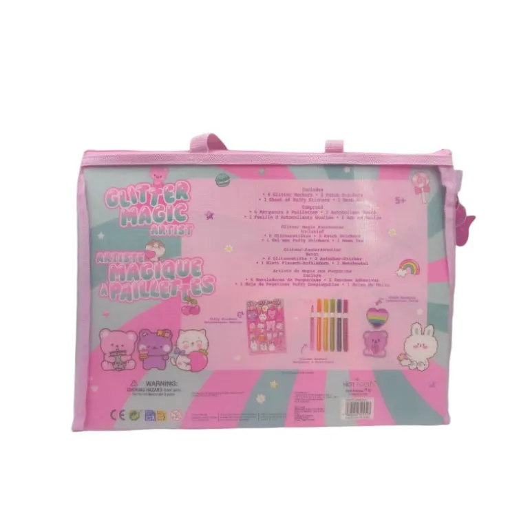 Estuche con Accesorios de Papelería Purpurina