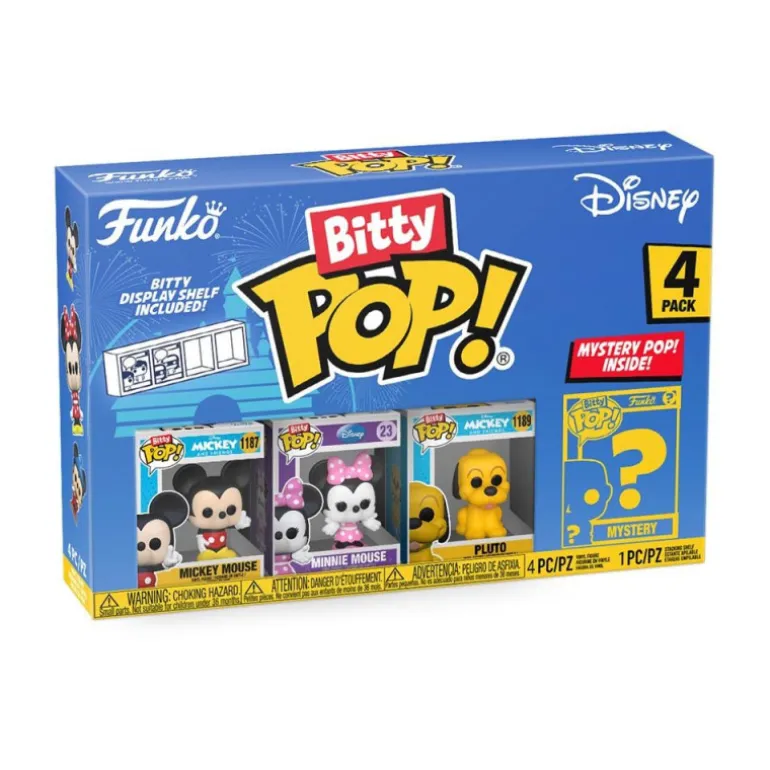 Funko Bitty Pop! Disney Pack 4 Figuras De Vinilo Serie 1 Varios Modelos