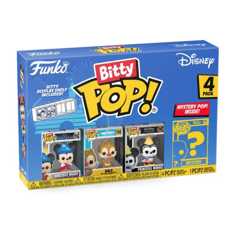 Funko Bitty Pop! Disney Pack 4 Figuras De Vinilo Serie 3 Varios Modelos