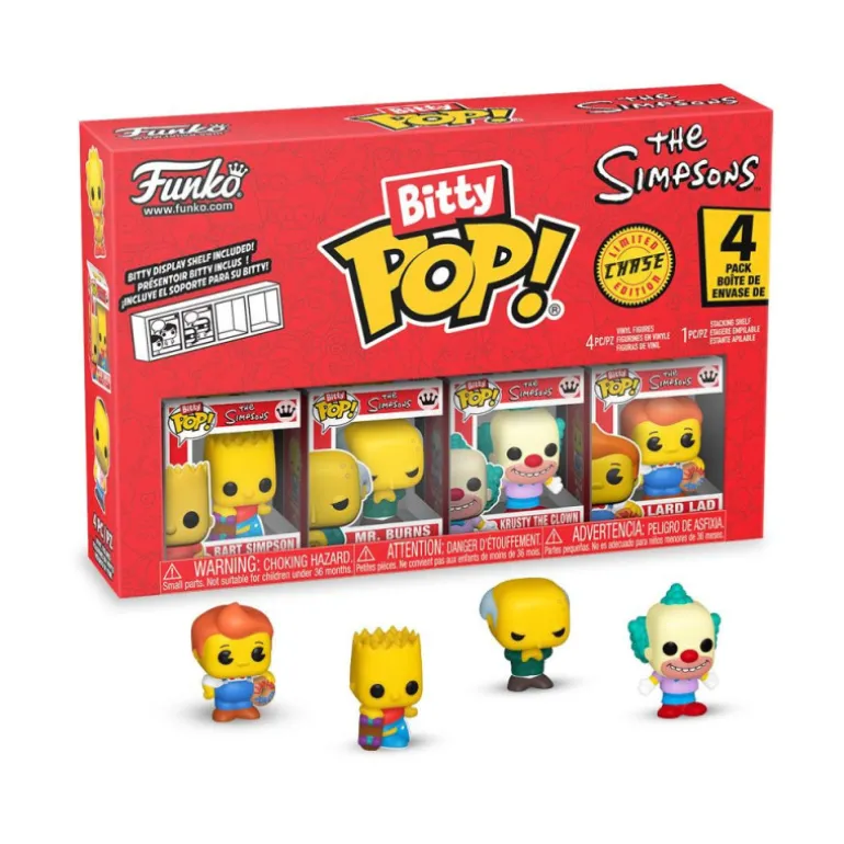 Funko Bitty Pop! Los Simpsons Bart Simpsons Pack 4 Figuras de Vinilo Varios Modelos