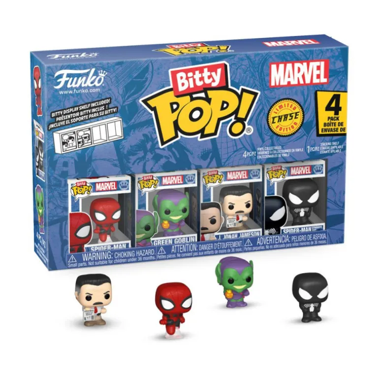 Funko Bitty Pop! Marvel Pack 4 Figuras de Vinilo SPIDER-MAN