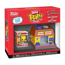 Funko Pop! Bitty Town The Simpsons Figura de Vinilo Bart Simpson y Kwik-e-Mart
