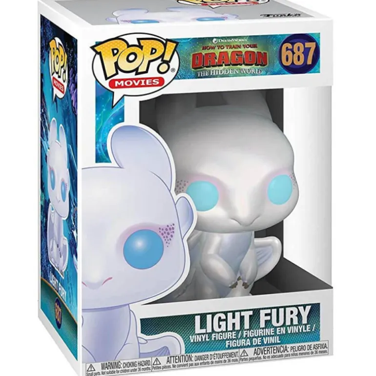 Funko Pop! Movies Figura Vinilo Cómo Entrenar a Tu Dragón 3 Light Fury