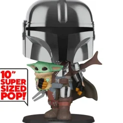 Funko Pop! Star Wars Figura de Vinilo The Mandalorian con The Child 25 cm